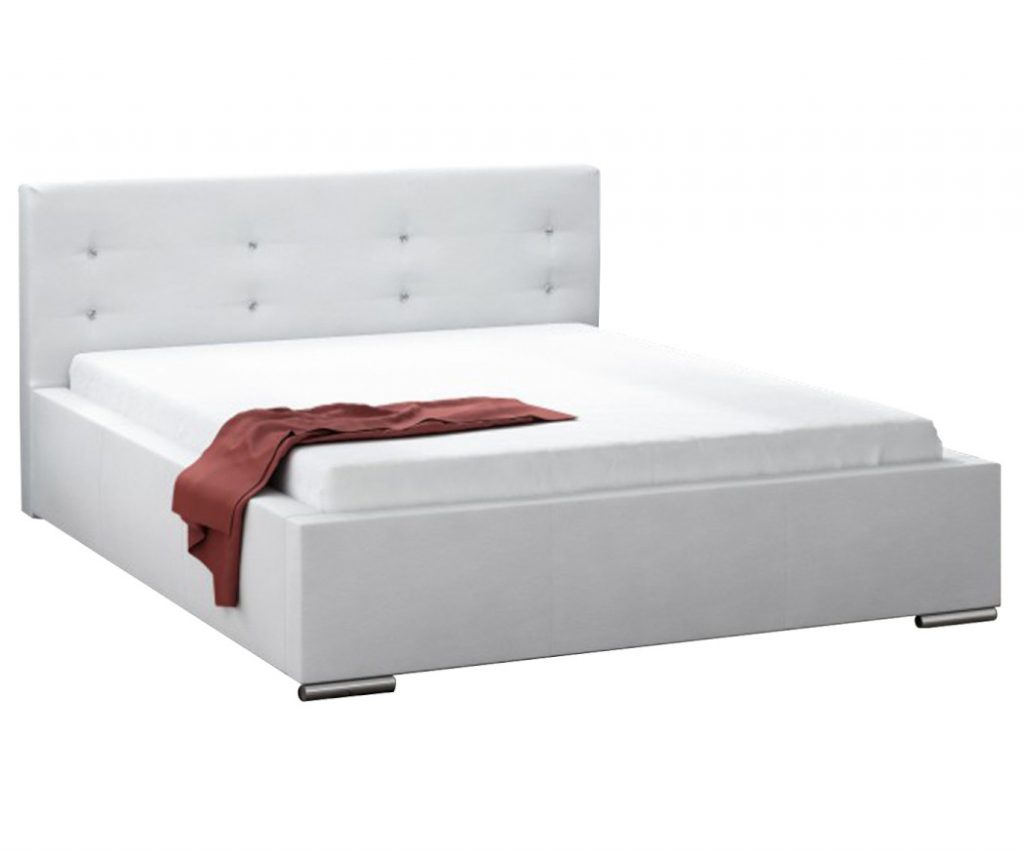 łóżko do sypialni z materacem wygodne łóżko tapicerowane